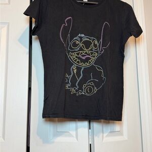 Black Soft Stitch Graphic T-Shirt